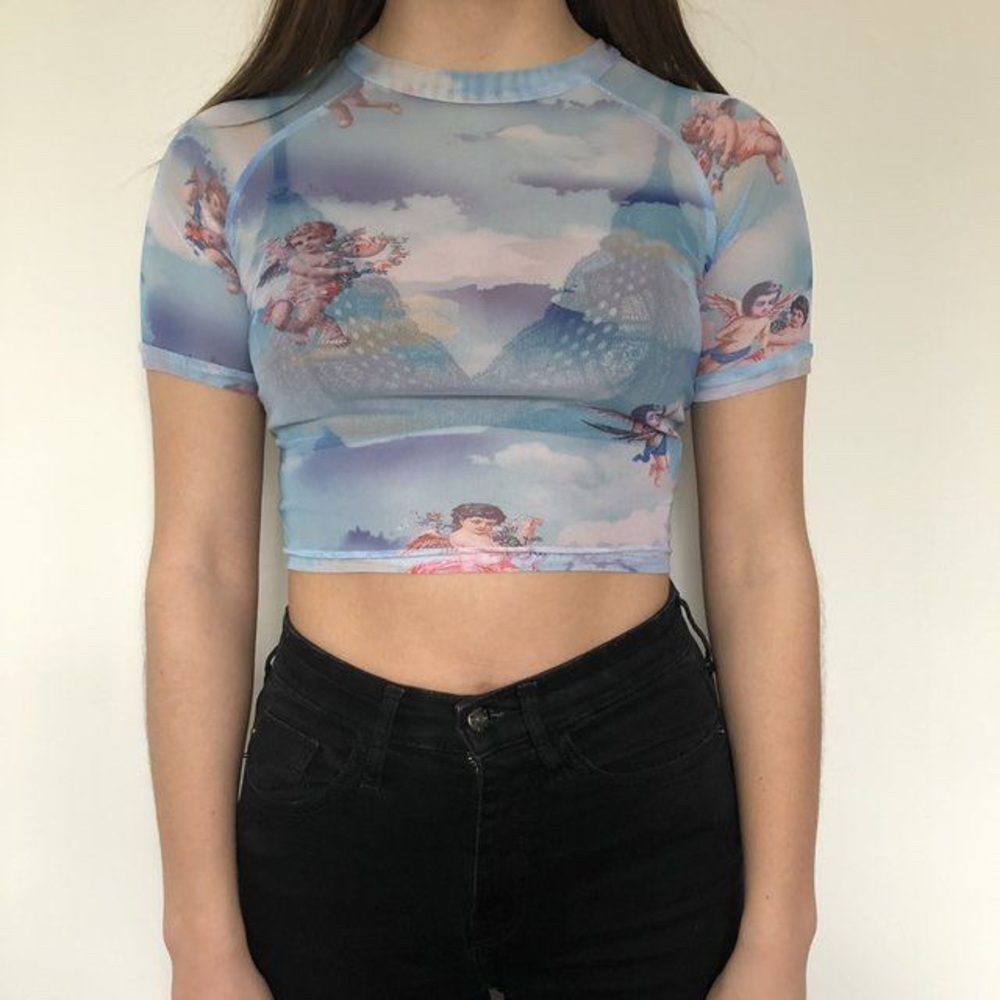 Light Blue Angels Top